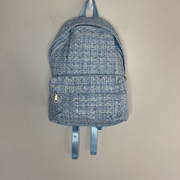 GENERATION LOVE Backpack Tweed Light Blue Gray Eden NEW Sequins Metallic main image 6